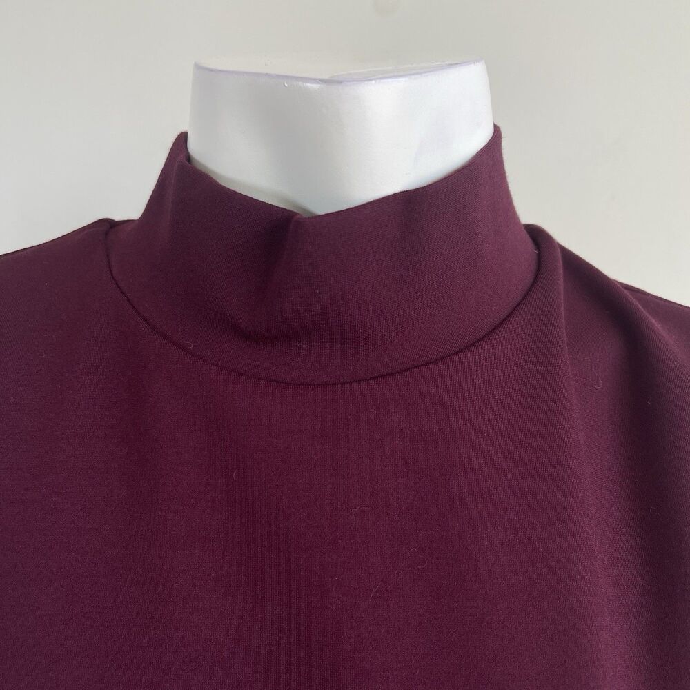 WHBM AURA Collection Sleeveless Sculpting Sheath Dress 14 Burgundy Career Office - Picture 2 of 14